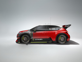 The new C3 WRC for the 2017 season has a more curved and muscular design than its predecessor DS3 WRC