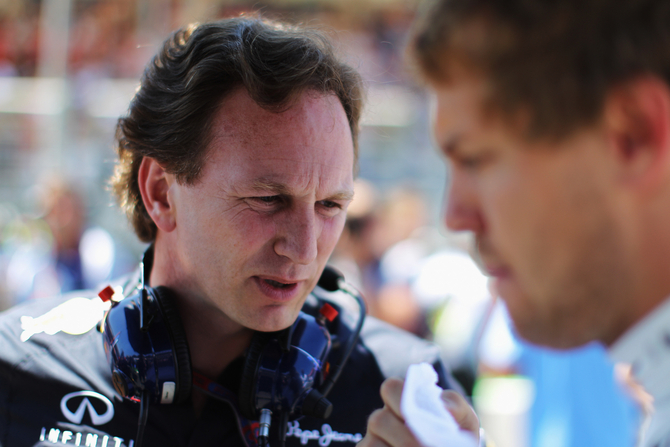 Christian Horner denies reports that Vettel is moving to Ferrari in 2014.