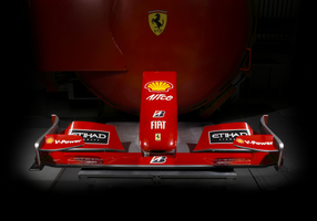 The nose cone is from a Ferrari F60