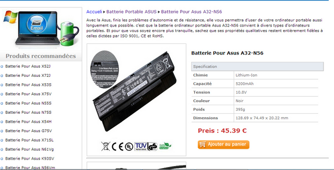 Batterie Asus G74SX http://www.laptopsbatterie.com/asus-g74sx.html