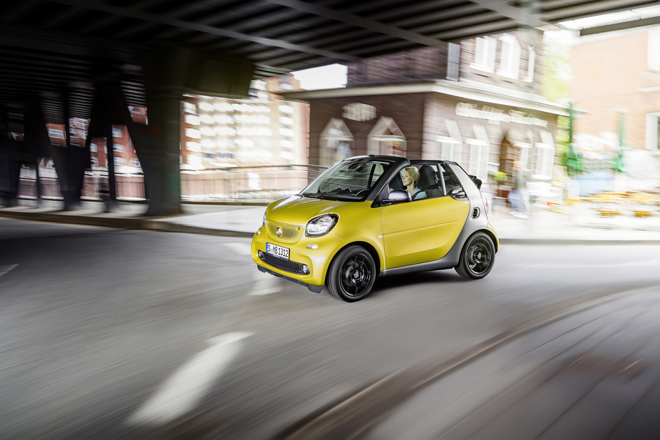 In a true three in one, the new fortwo cabrio can be driven in three different modes