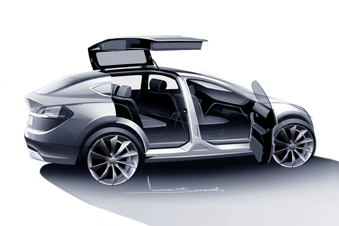 Tesla Debuts Model X: the Gullwing Crossover