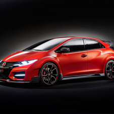 The red band that runs along the front spoiler helps to accentuate the low and wide stance of the Type R