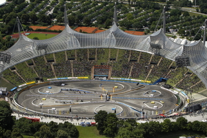 A few above the Olympic Stadium