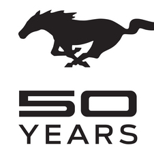 Este logótipo estará em todo o merchandising dos 50 anos do Mustang