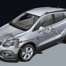 The Mokka's all-wheel drive system sends 100% of the power to the front unless it is needed in the rear.