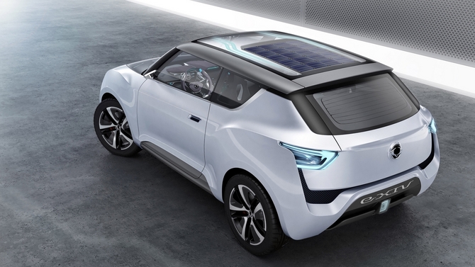 Ssangyong e-XIV Concept Is an Range Extended SUV with a Roof-Mounted Solar Panel