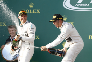 Hamilton beat his team-mate in Albert Park