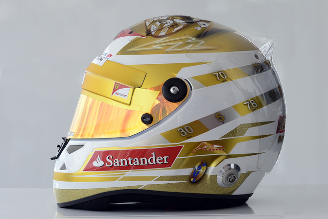 Alonso's Monaco helmet mixes important numbers, reminders of home and a tribute to casinos