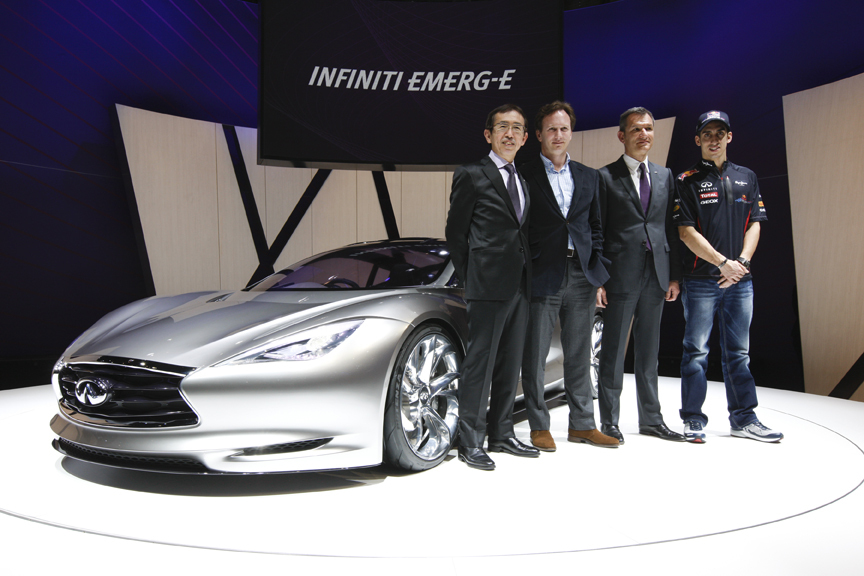 Red Bull and Infiniti have been building a strong relationship. Red Bull promoted the Emerg-E