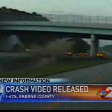 Insane airborne car crash into overpass (8/23/2010)