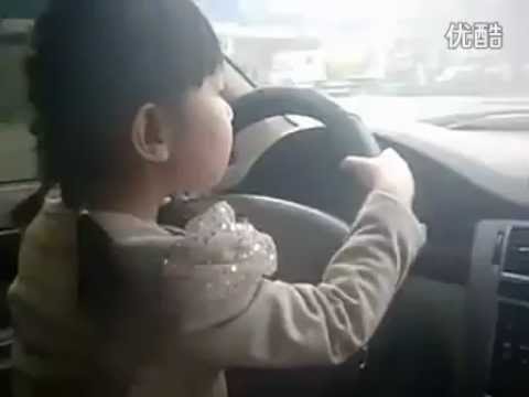 Chinese four-year-old driving car