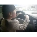 Chinese four-year-old driving car